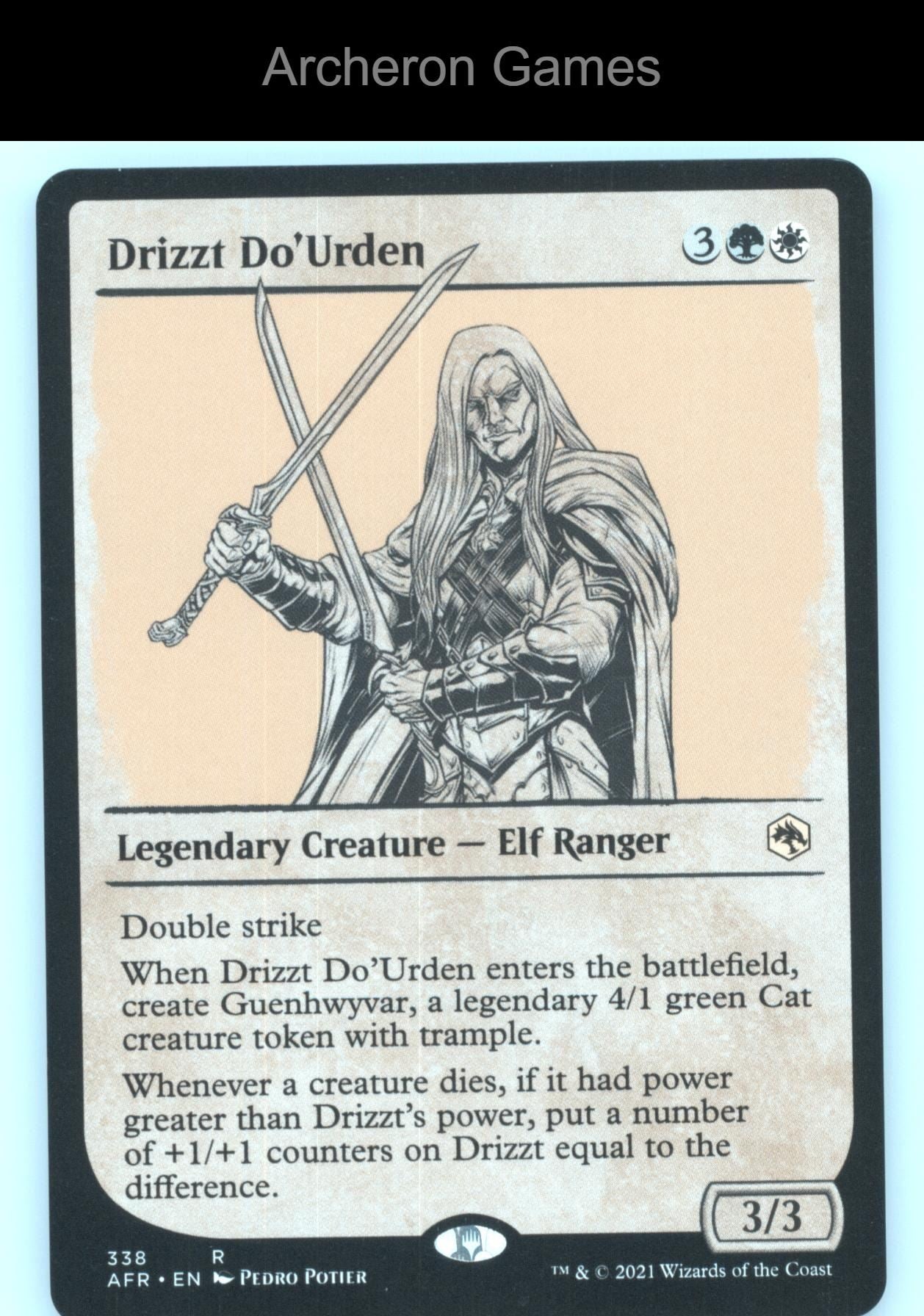 Drizzt Do'Urden (Showcase) 338 R MTG Card Adventures in the Forgotten Realms