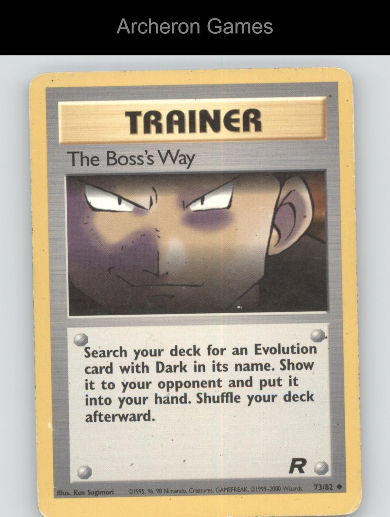 Pokemon Card The Boss's Way TR 73/82 UC Team Rocket Unlimited