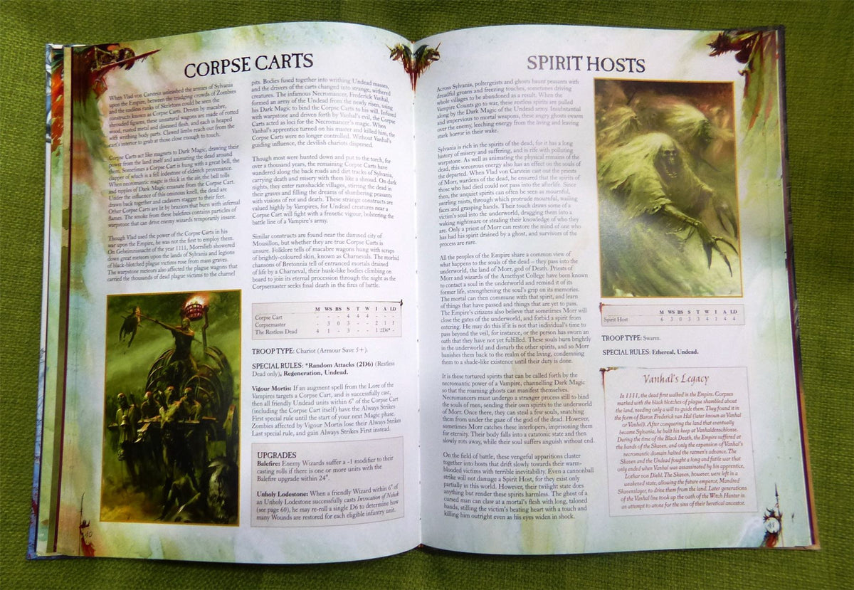 8th Edition 2011 Vampire Counts Hardback Book - Warhammer AoS 40k #8N