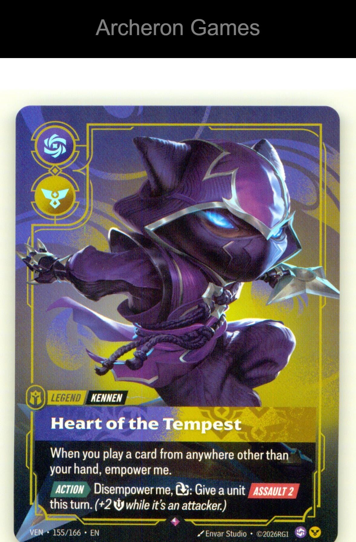 Yordle, Kennen - Heart of the Tempest VEN 155/166 R Vendetta Riftbound Card