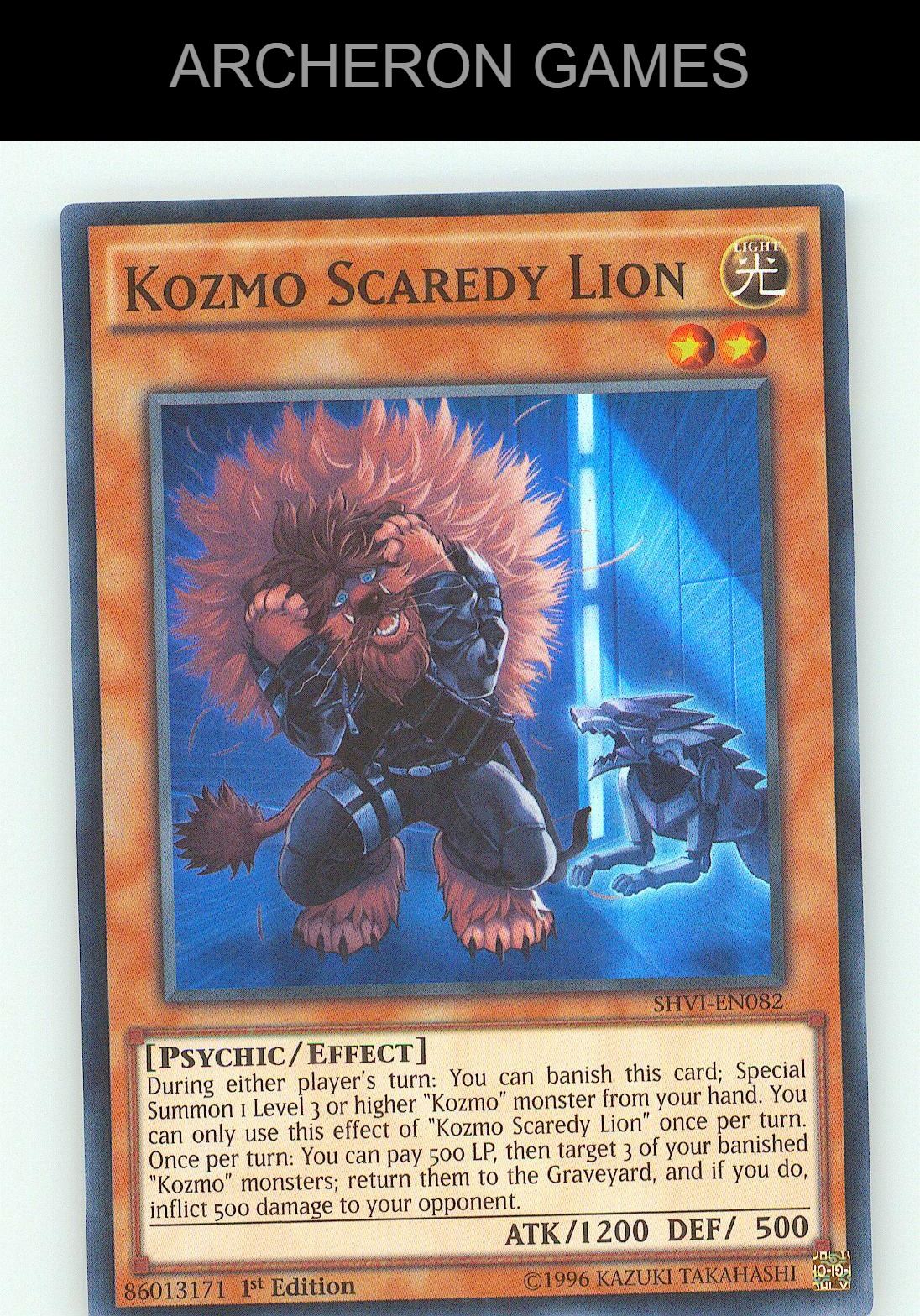 Kozmo Scaredy Lion SR YUGIOH Card Unlimited