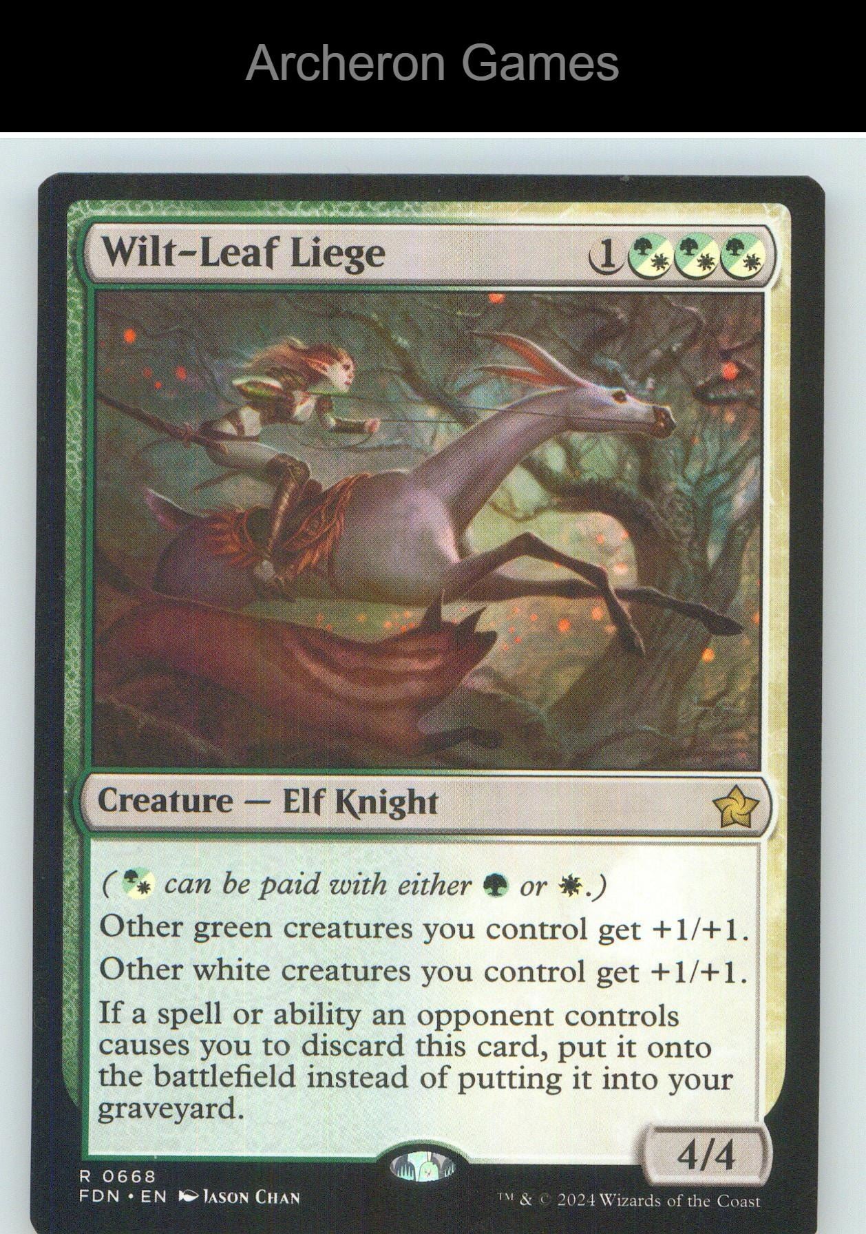 Wilt-Leaf Liege FDN 668 R MTG Card NM/EX+