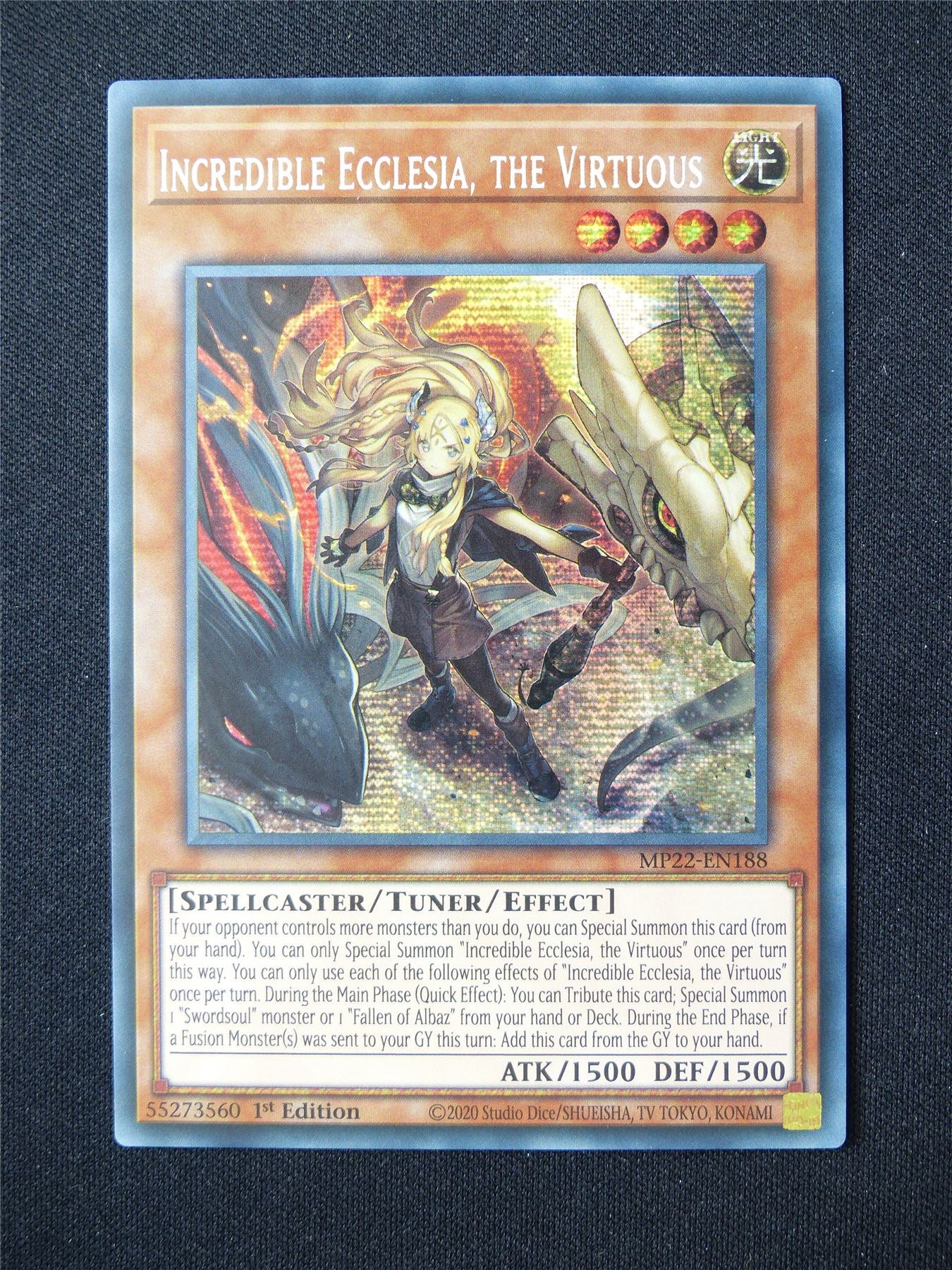 Incredible Ecclesia the Virtuous MP22 Secret Rare - 1st ed Yugioh Card #9LK