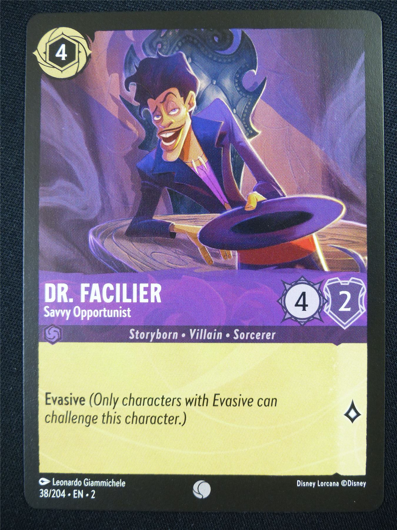 Dr. Facilier Savvy Opportunist 38/204 - Lorcana Card #4RJ