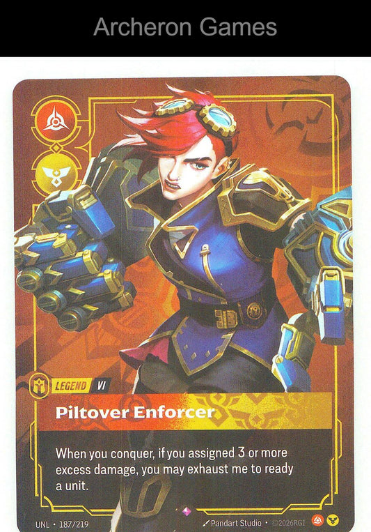Vi - Piltover Enforcer UNL 187/219 R Unleashed Riftbound Card