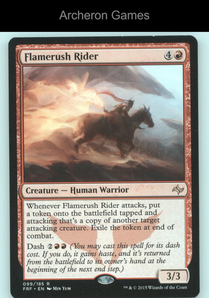 Flamerush Rider 99 R MTG Card Fate Reforged