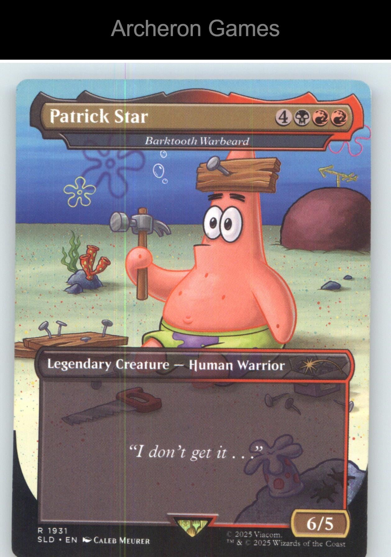 Patrick Star - Barktooth Warbeard SLD 1931 R MTG Card NM/EX+
