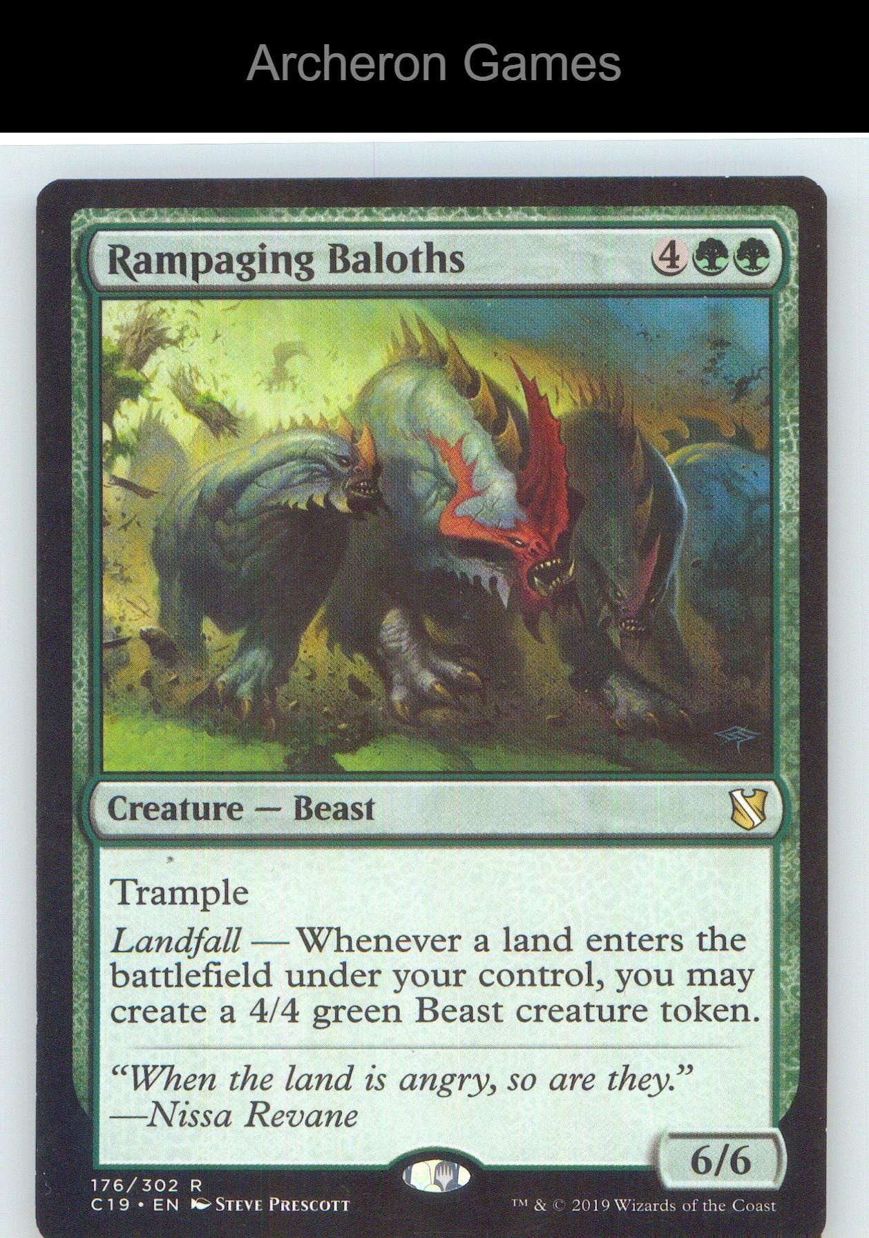 Rampaging Baloths C19 176 R MTG Card NM/EX+
