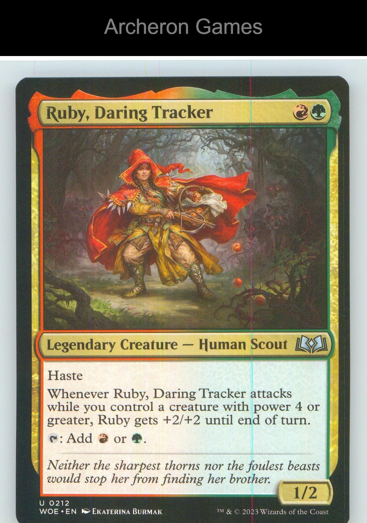 Ruby, Daring Tracker WOE 212 UC MTG Card NM/EX+