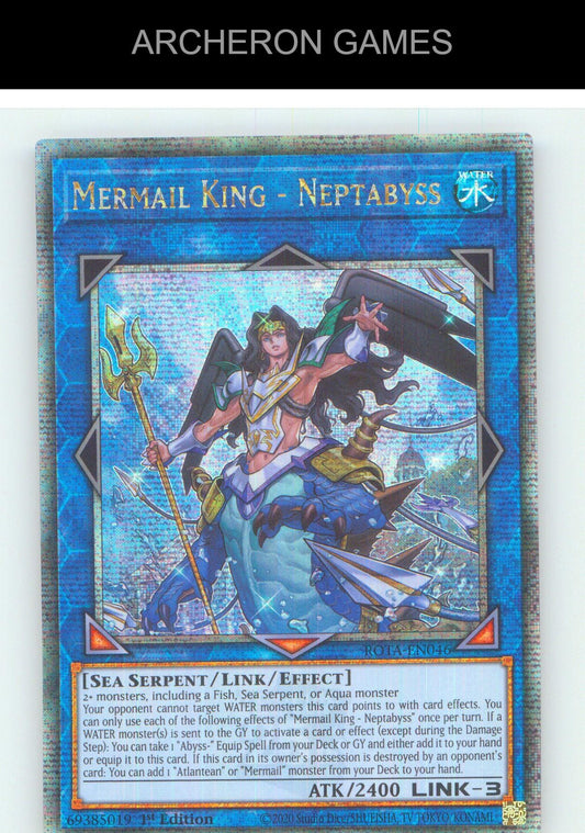 Mermail King - Neptabyss (Quarter Century Secret Rare) YUGIOH Card 1st Edition