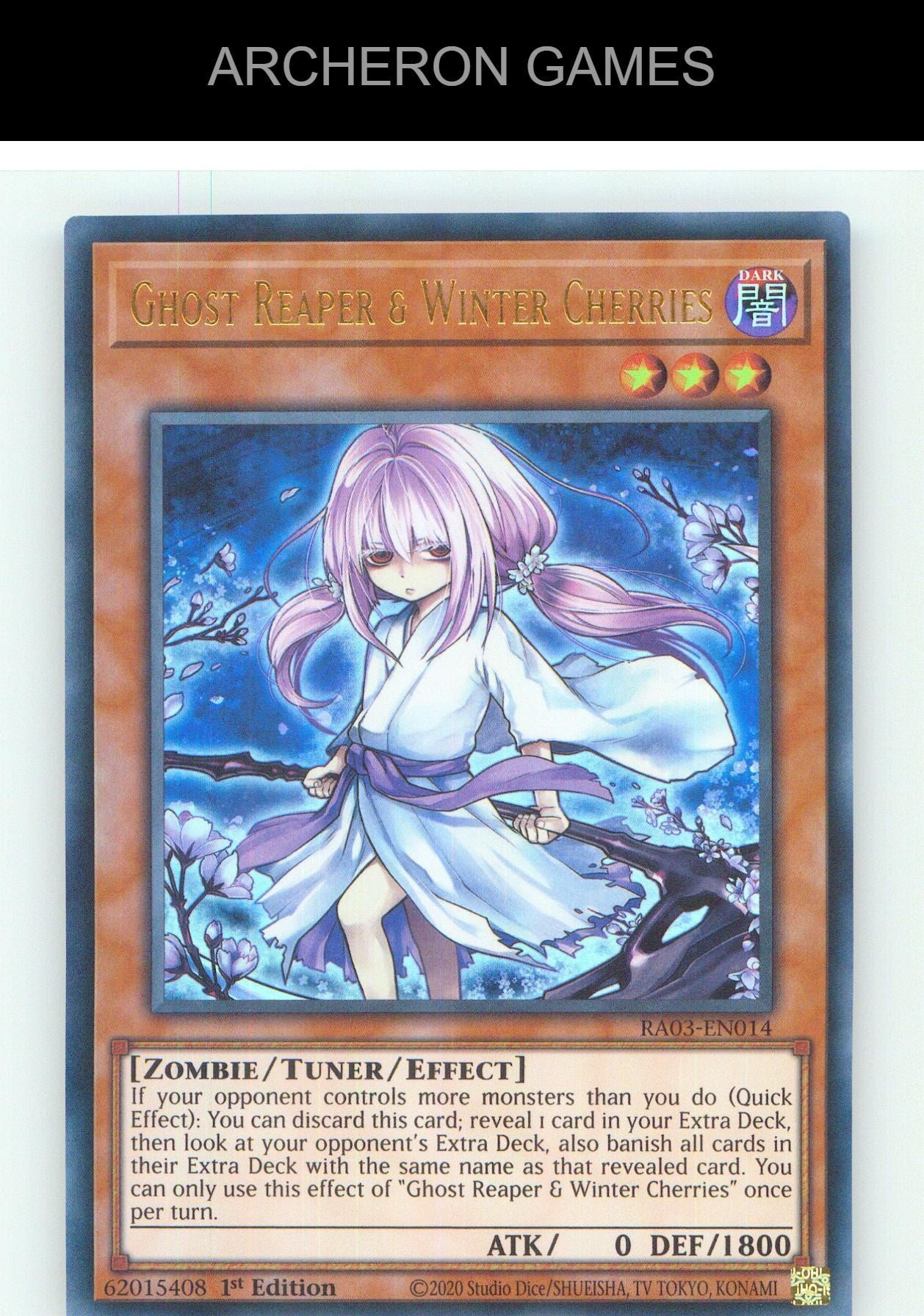 Ghost Reaper & Winter Cherries (Alternate Art) (UR) UR YUGIOH Card 1st Edition