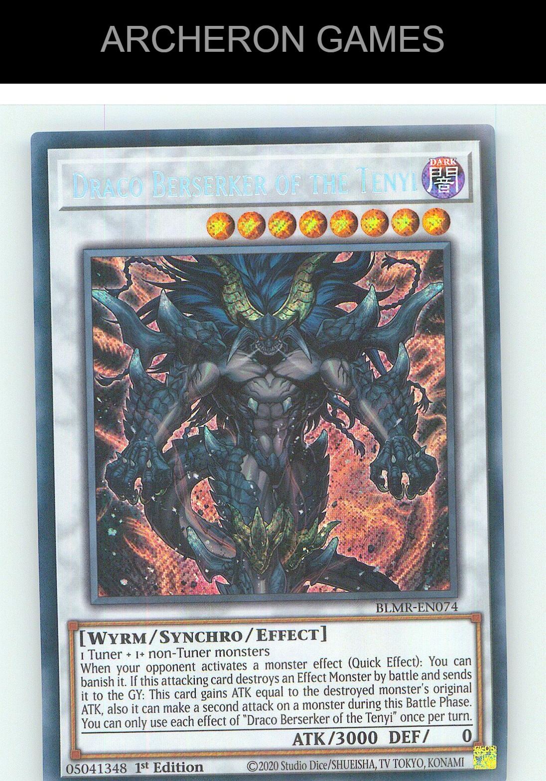 Draco Berserker of the Tenyi SEC YUGIOH Card 1st Edition