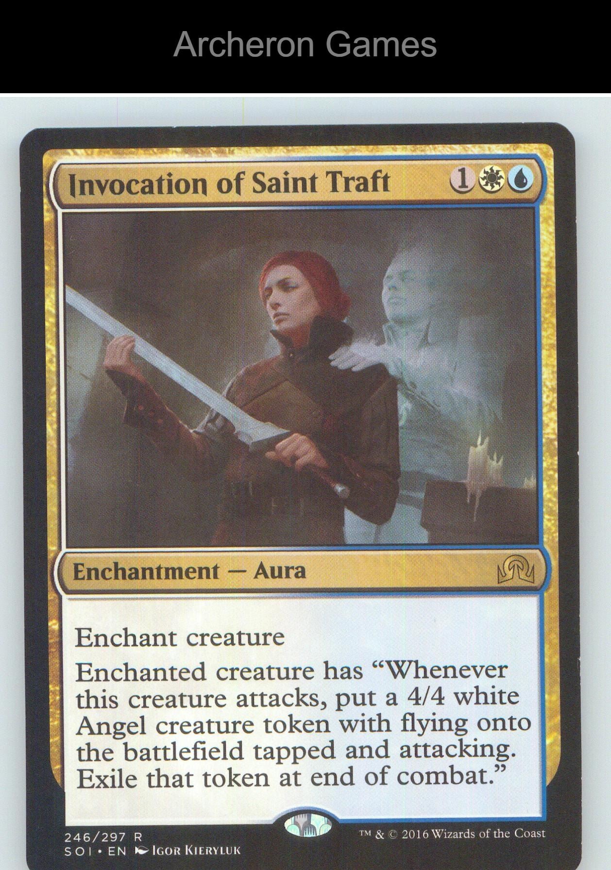 Invocation of Saint Traft SOI 246 R MTG Card NM/EX+