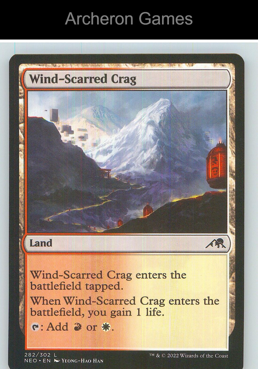 Wind-Scarred Crag NEO 282 Land MTG Card NM/EX+