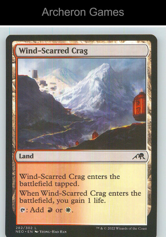 Wind-Scarred Crag NEO 282 Land MTG Card NM/EX+