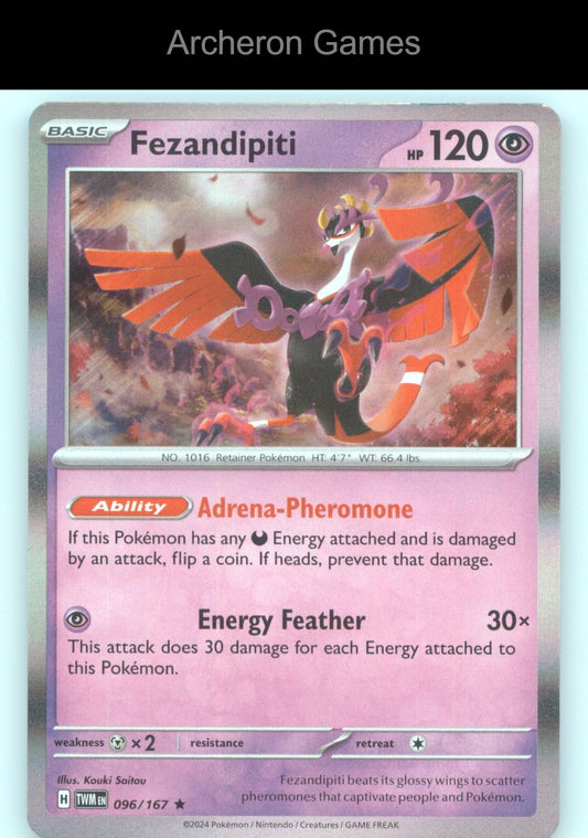Pokemon Card Fezandipiti TWM 096/167 R Twilight Masquerade Holo