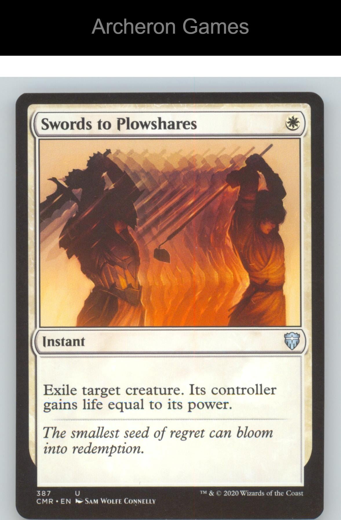 Swords to Plowshares CMR 387 UC MTG Card Commander Legends