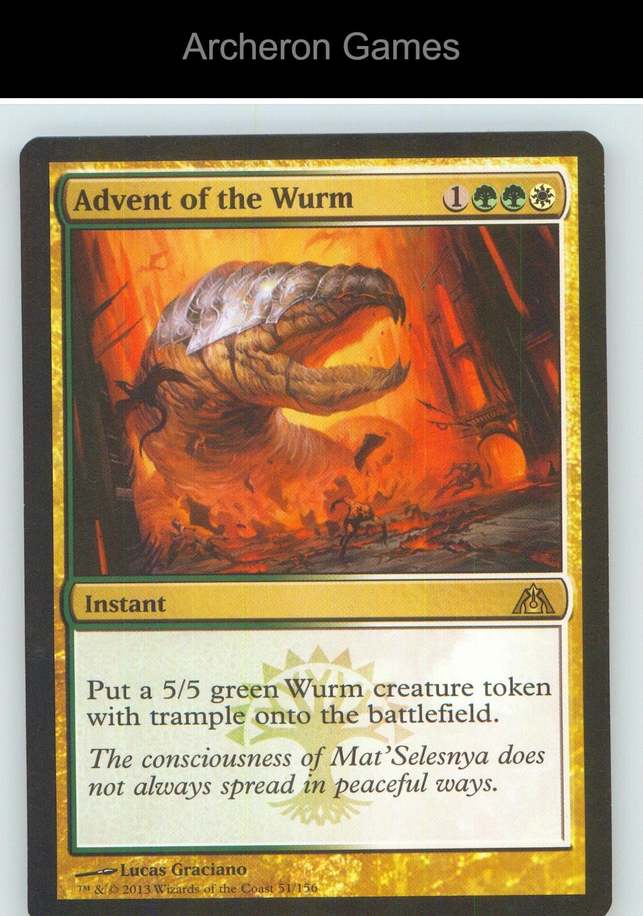 Advent of the Wurm DGM 51 R MTG Card NM/EX+