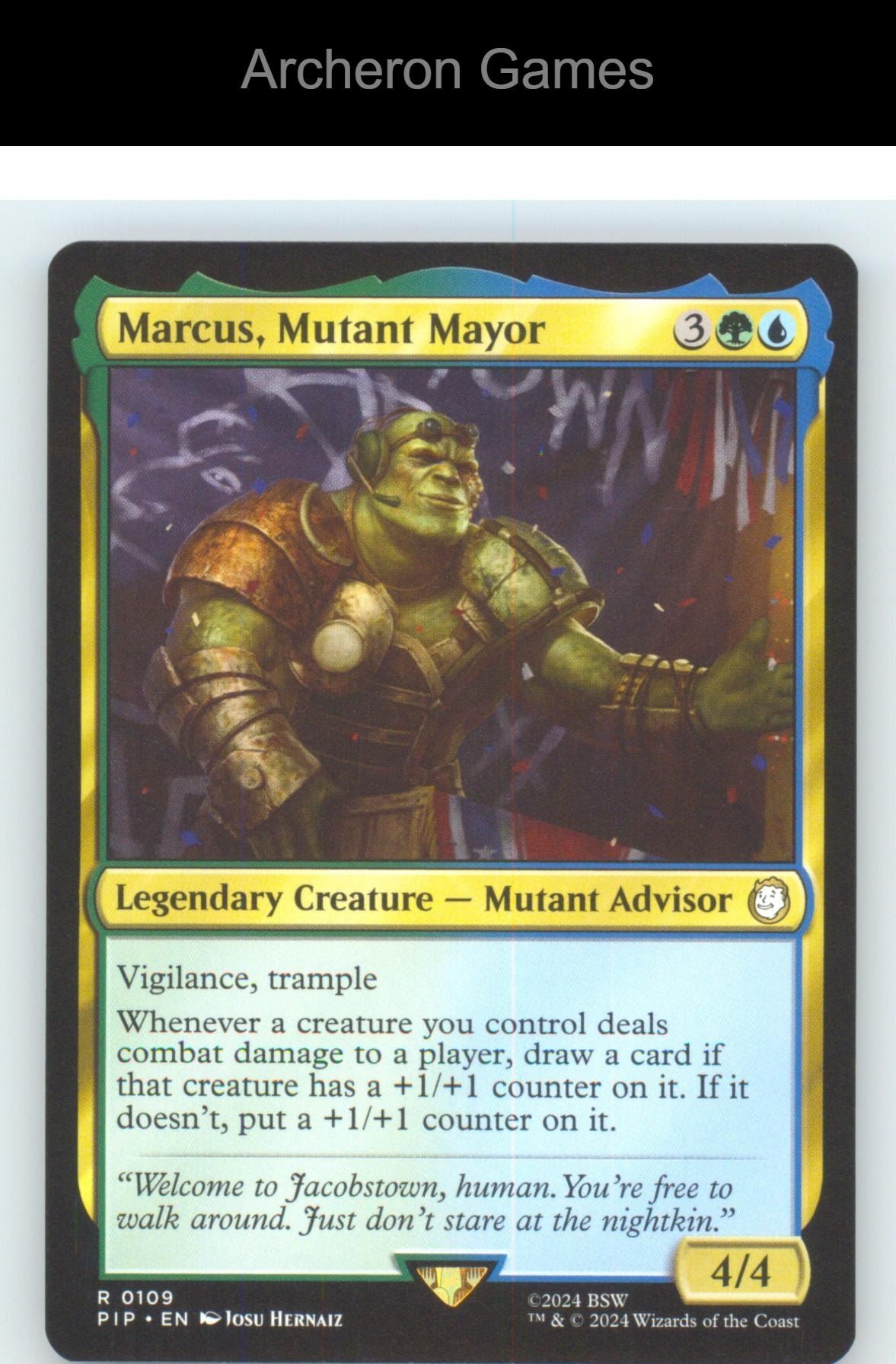 Marcus, Mutant Mayor PIP 109 R MTG Card NM/EX+
