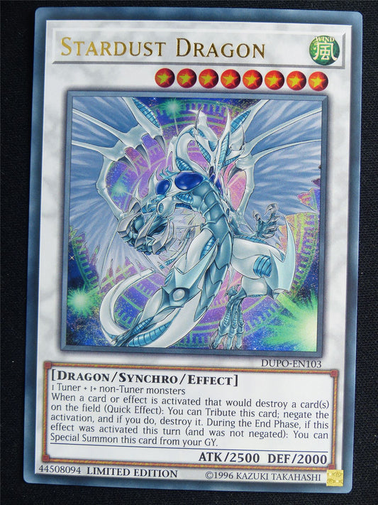Stardust Dragon DUPO Ultra Rare - lim ed Yugioh Card #4SS