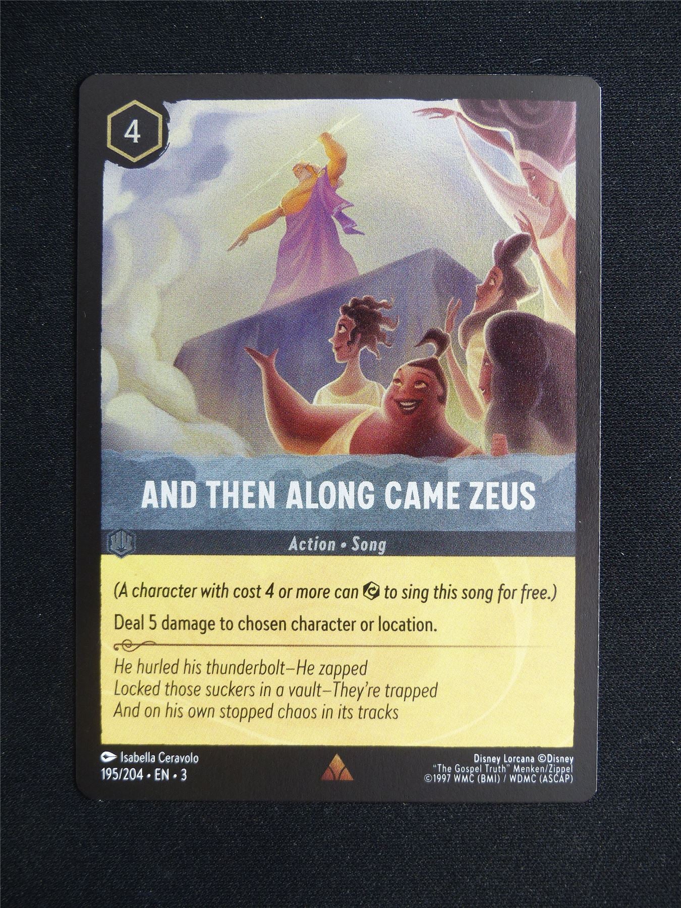 And Then Along Came Zeus 195/204 Foil - Lorcana Card #20X