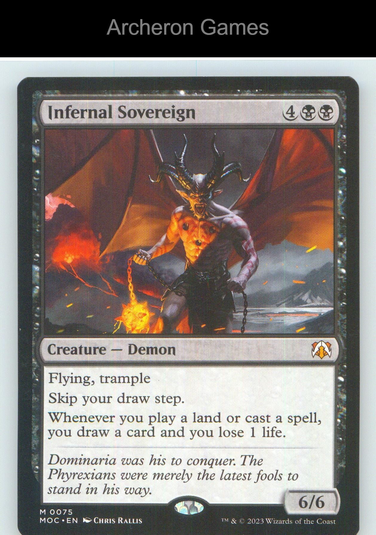Infernal Sovereign MOC 75 Mythic MTG Card NM/EX+