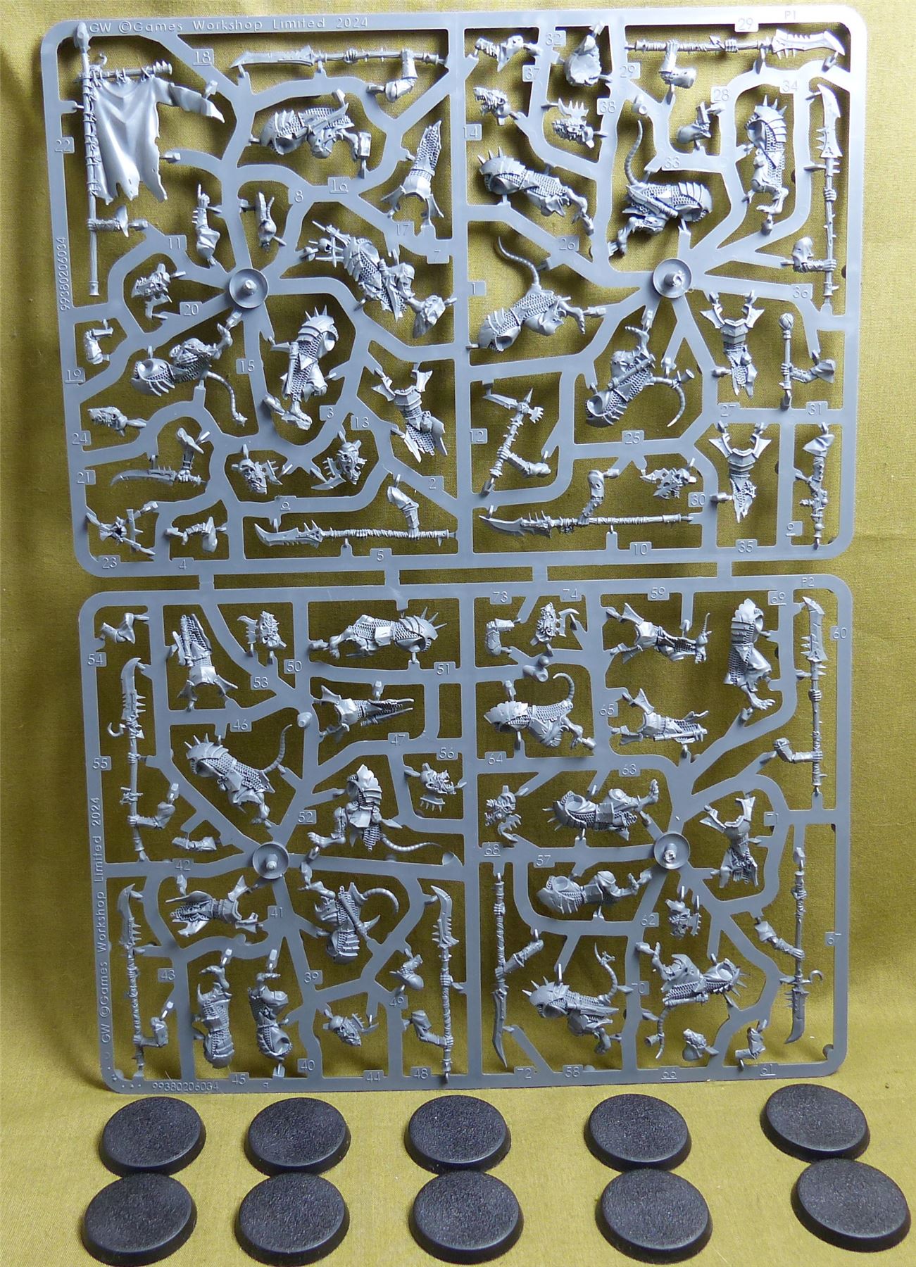 Stormvermin set of 10 complete sprue - Skaven - Warhammer 40K #32G