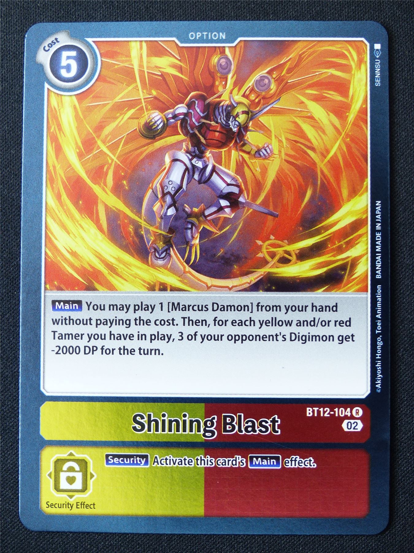 Shining Blast BT12-104 R Foil - Digimon Card #18L