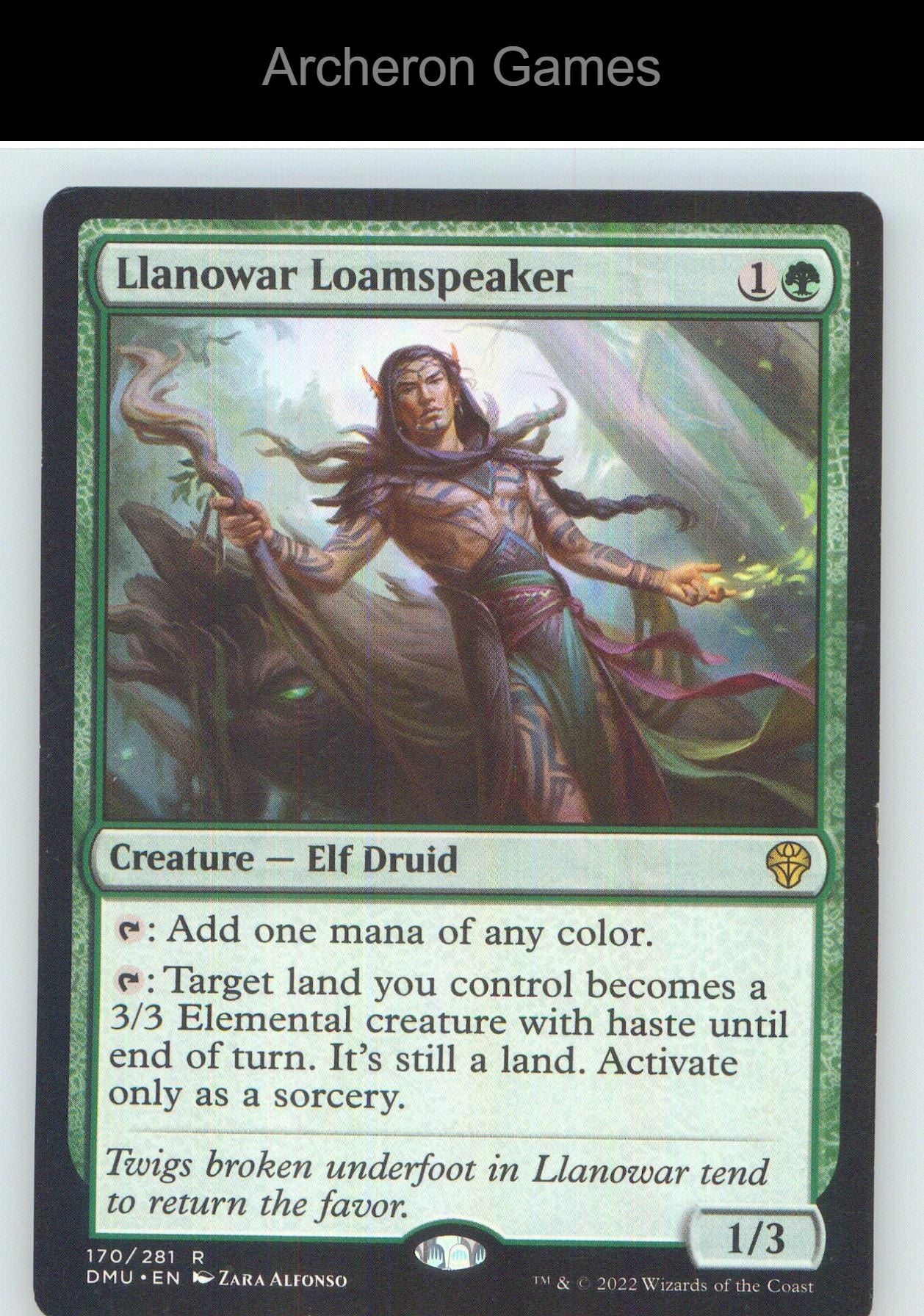 Llanowar Loamspeaker DMU 170 R MTG Card NM/EX+