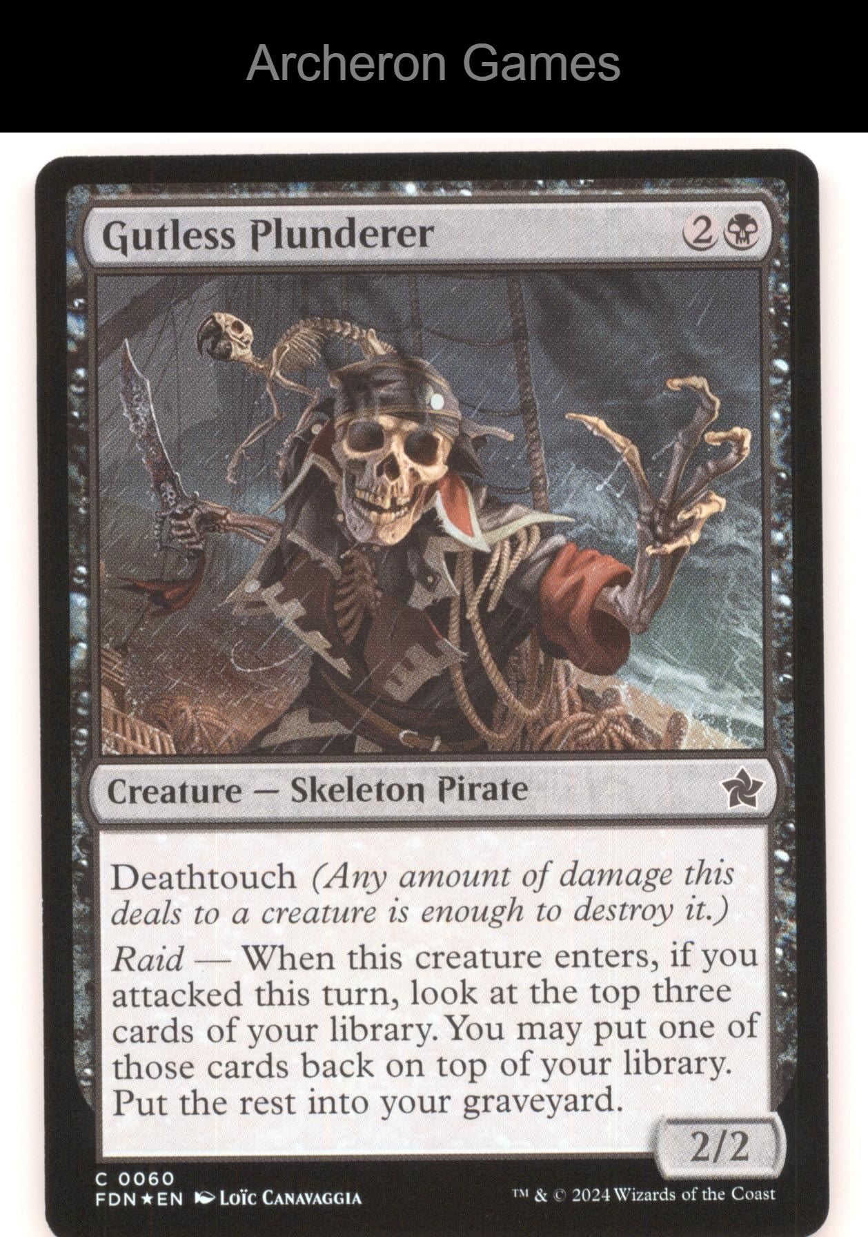 Gutless Plunderer FDN 60 C MTG Card Foundations