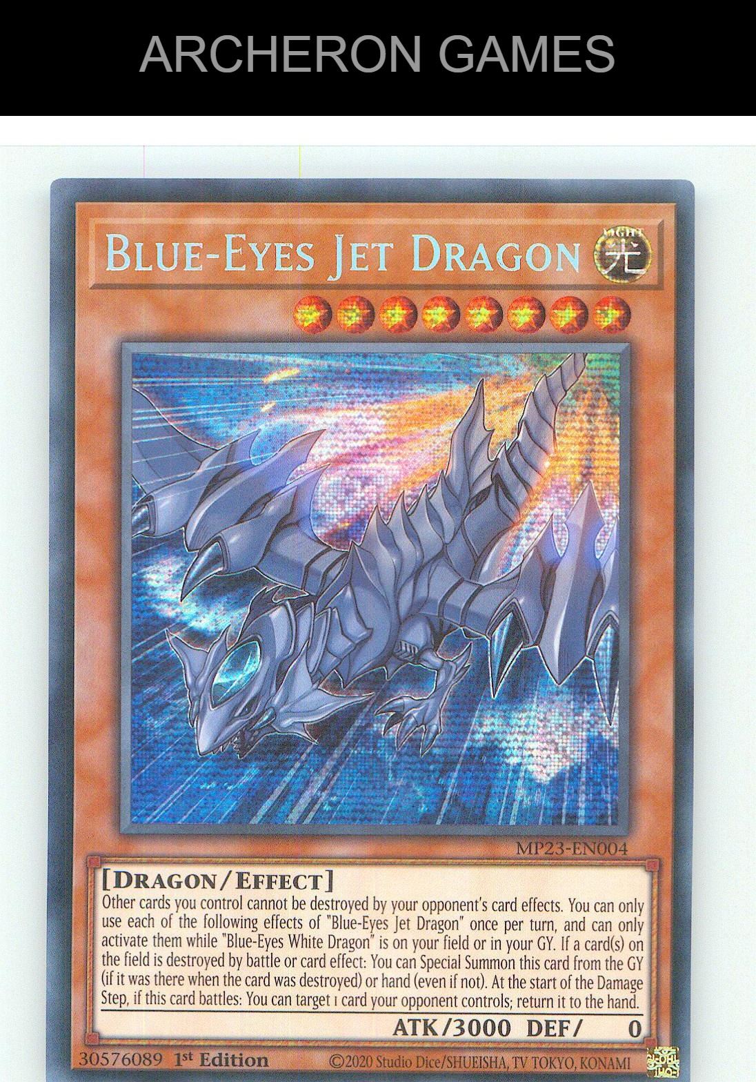 Blue-Eyes Jet Dragon Prismatic Secret Rare YUGIOH Card 1st Edition