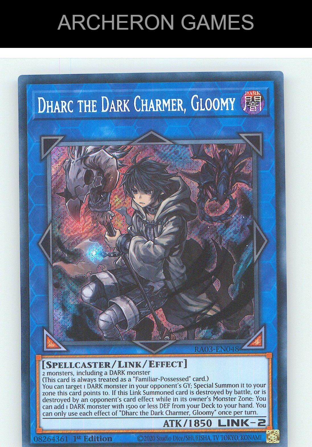 Dharc the Dark Charmer, Gloomy (Secret Rare) SEC YUGIOH Card 1st Edition