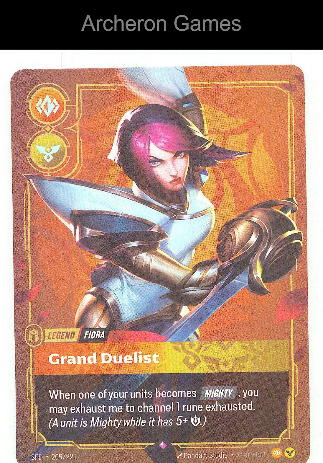 Fiora - Grand Duelist SFD 205/221 R Spiritforged Riftbound Card