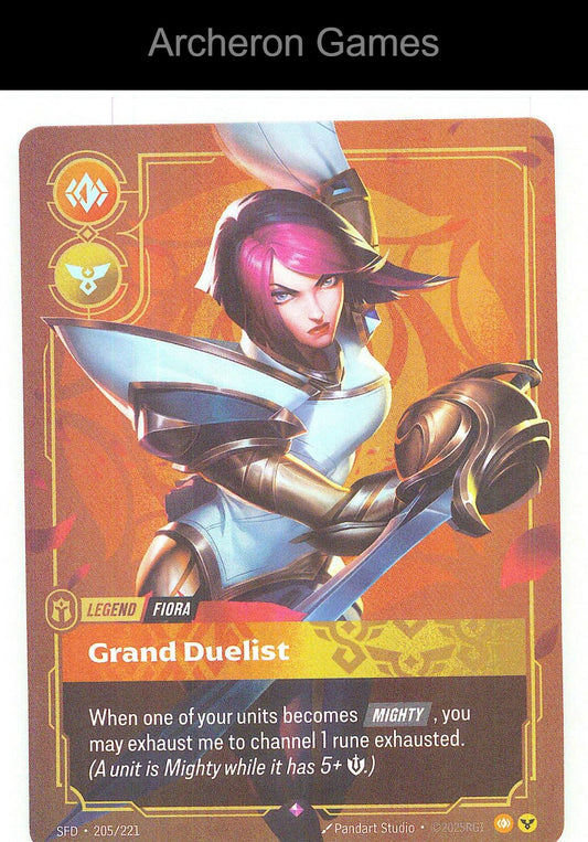 Fiora - Grand Duelist SFD 205/221 R Spiritforged Riftbound Card