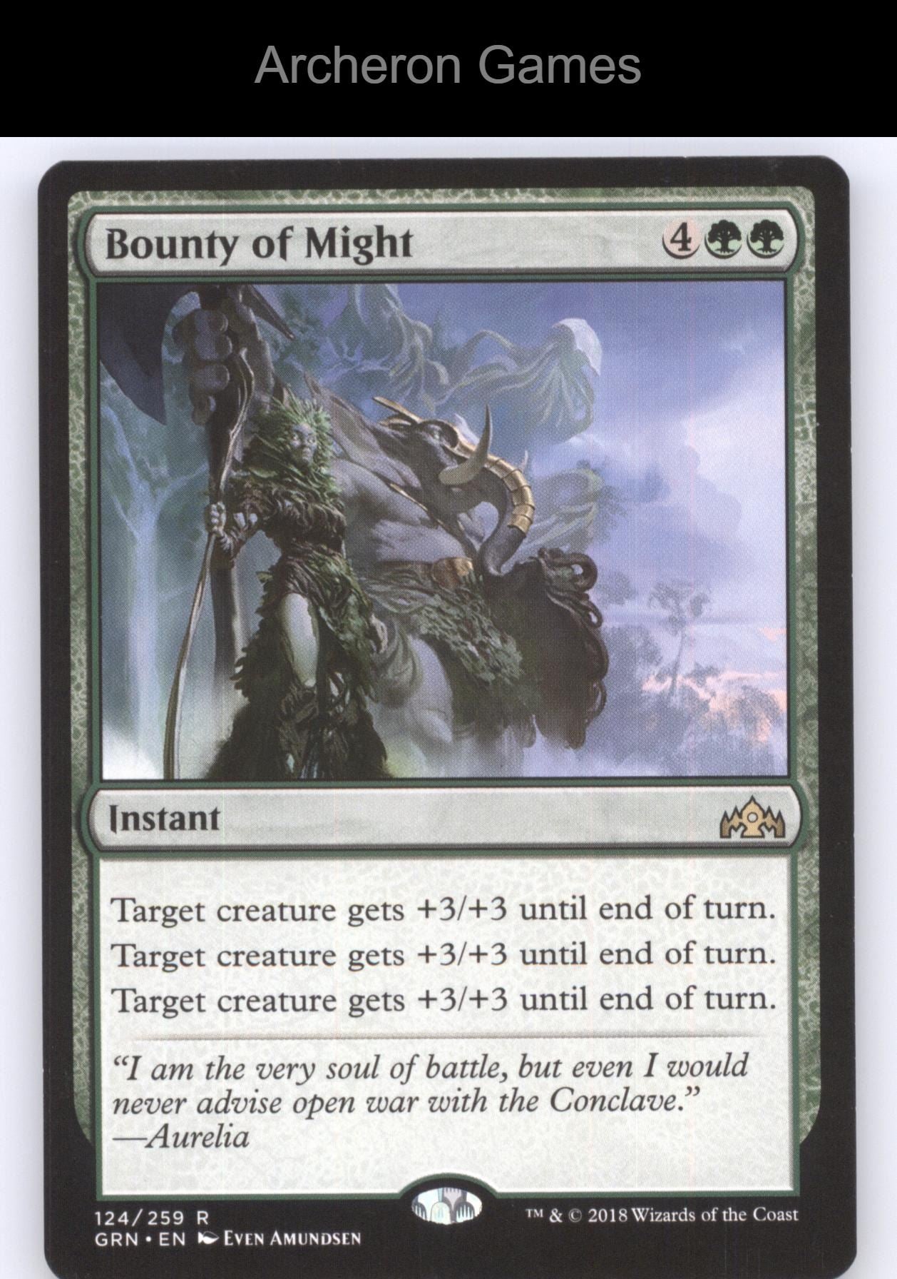 Bounty of Might 124 R MTG Card Guilds of Ravnica