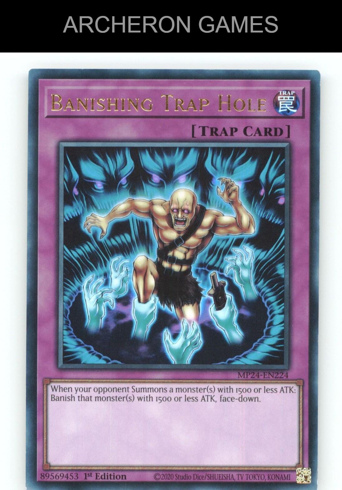 Banishing Trap Hole Ultra Rare YUGIOH Card