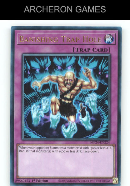 Banishing Trap Hole Ultra Rare YUGIOH Card