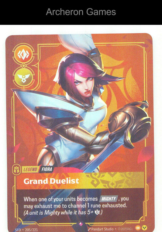 Fiora - Grand Duelist SFD 205/221 R Spiritforged Riftbound Card Foil