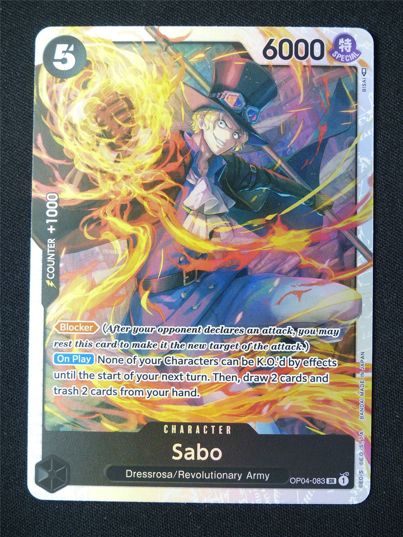 Sabo OP04-083 SR Foil - One Piece Card #92D