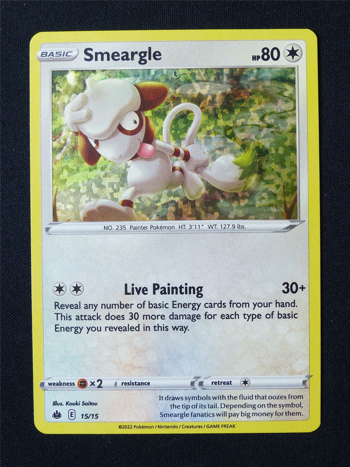 Smeargle 15/15 Holo - Pokemon Card #6RB