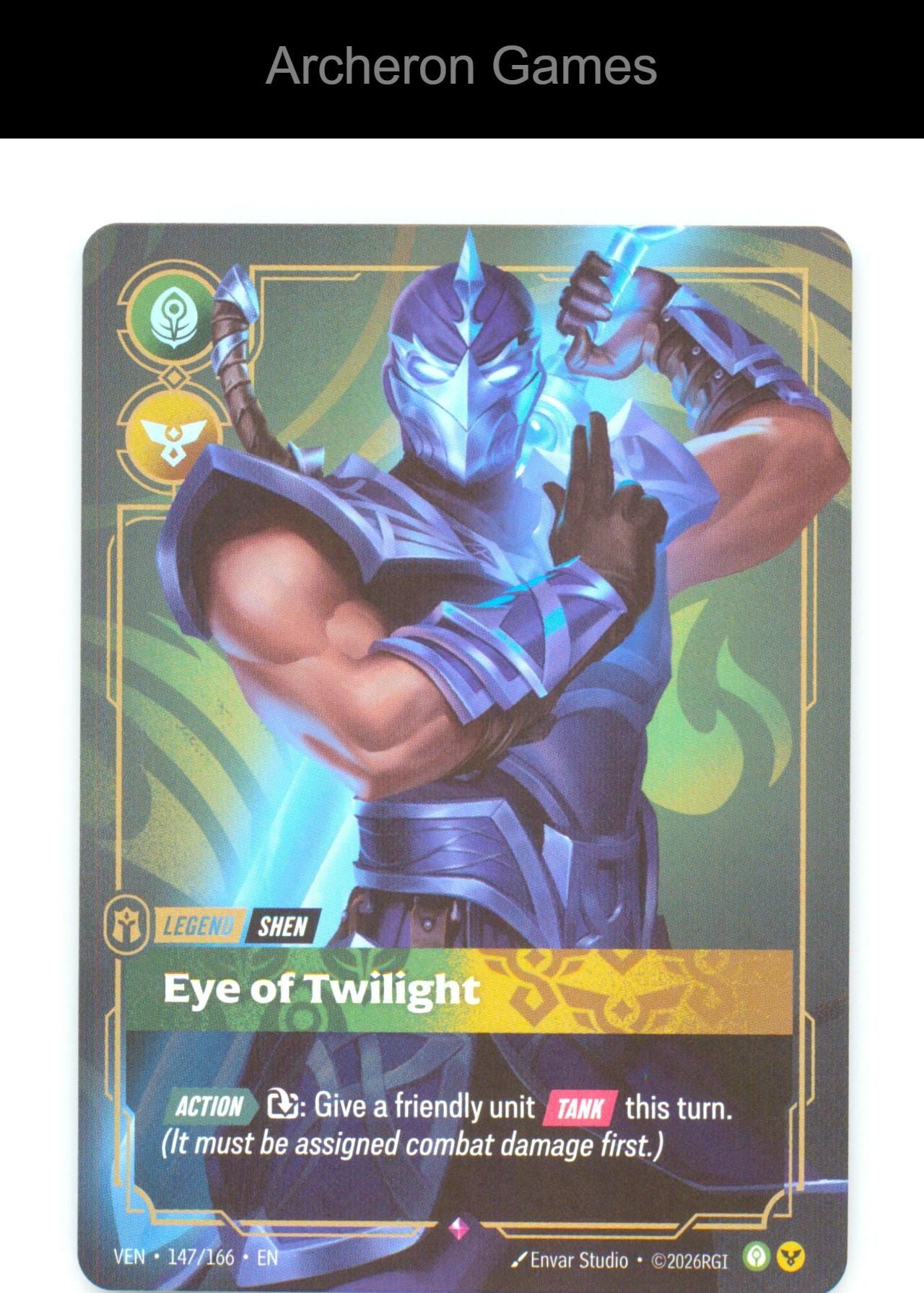 Shen - Eye of Twilight VEN 147/166 R Vendetta Riftbound Card Foil