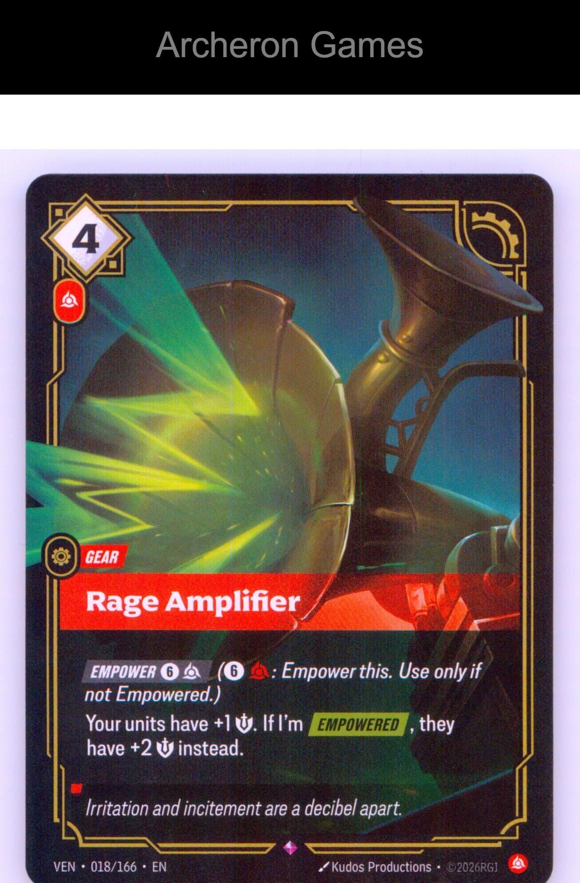 Rage Amplifier VEN 018/166 R Vendetta Riftbound Card