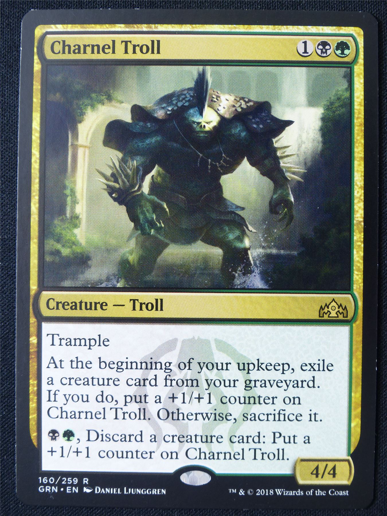 Charnel Troll - GRN - Mtg Card #1Q2