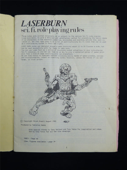 Laserburn Sci-Fi Combat Rules by bryan Ansell - Roleplay Ruleset Booklet #2WH