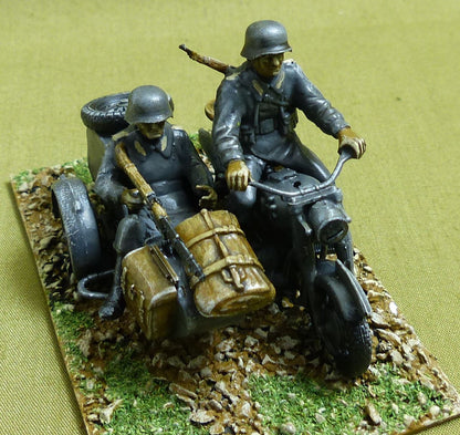 German Military Sidecar Motorcycle KS600 painted 1/35 scale - WW2 Model #173