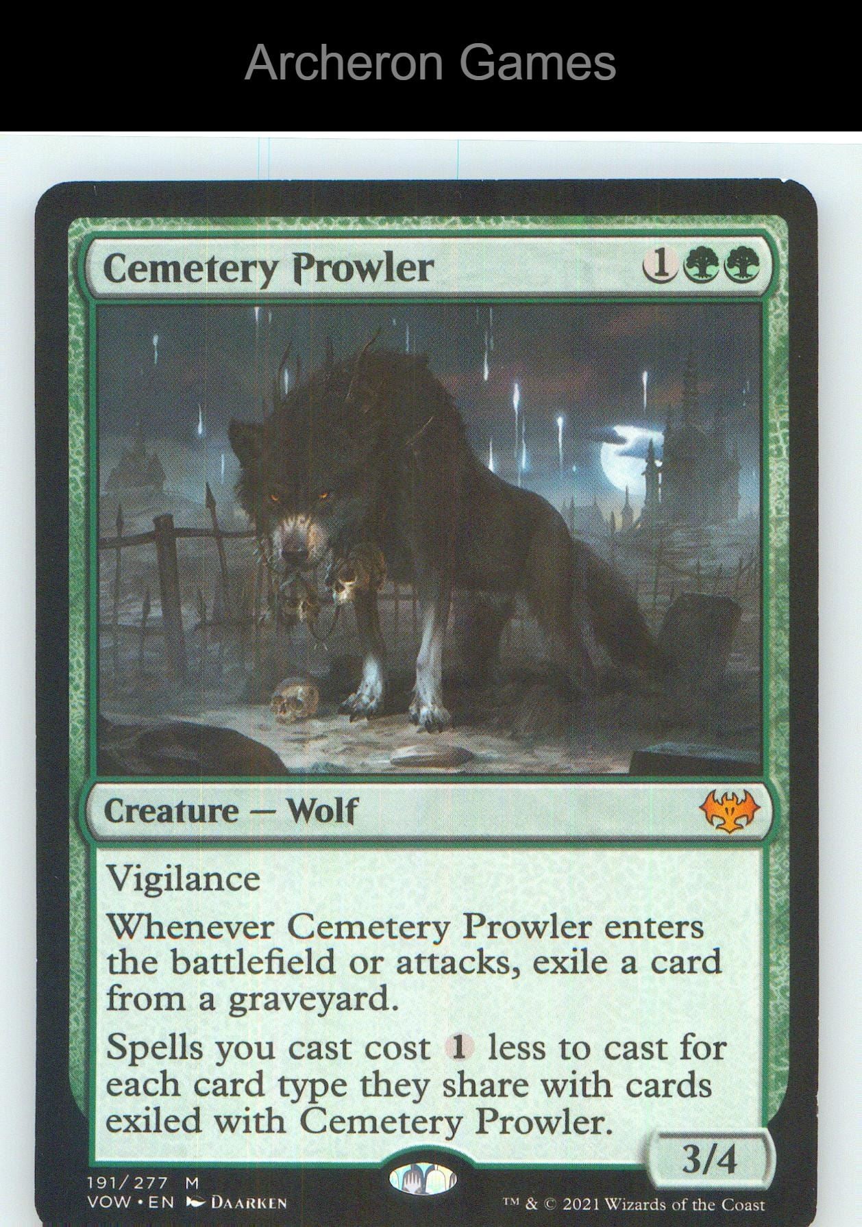 Cemetery Prowler VOW 191 Mythic MTG Card NM/EX+