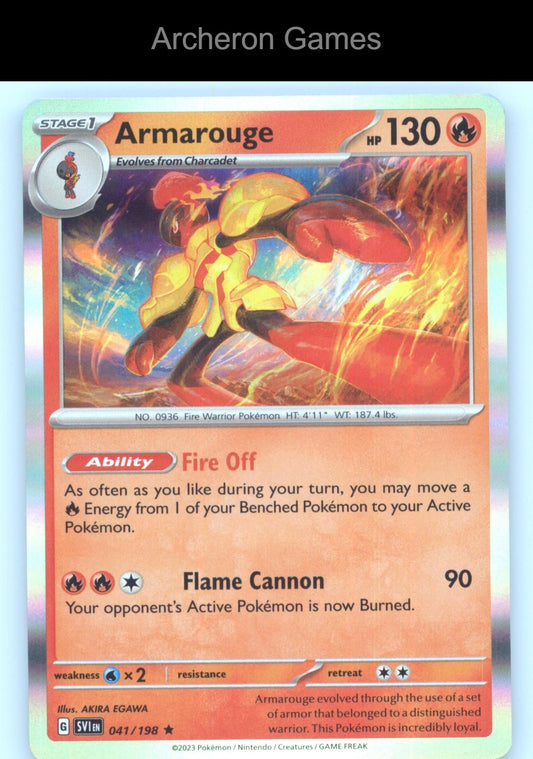 Pokemon Card Armarouge SVI 041/198 R Scarlet & Violet Holo
