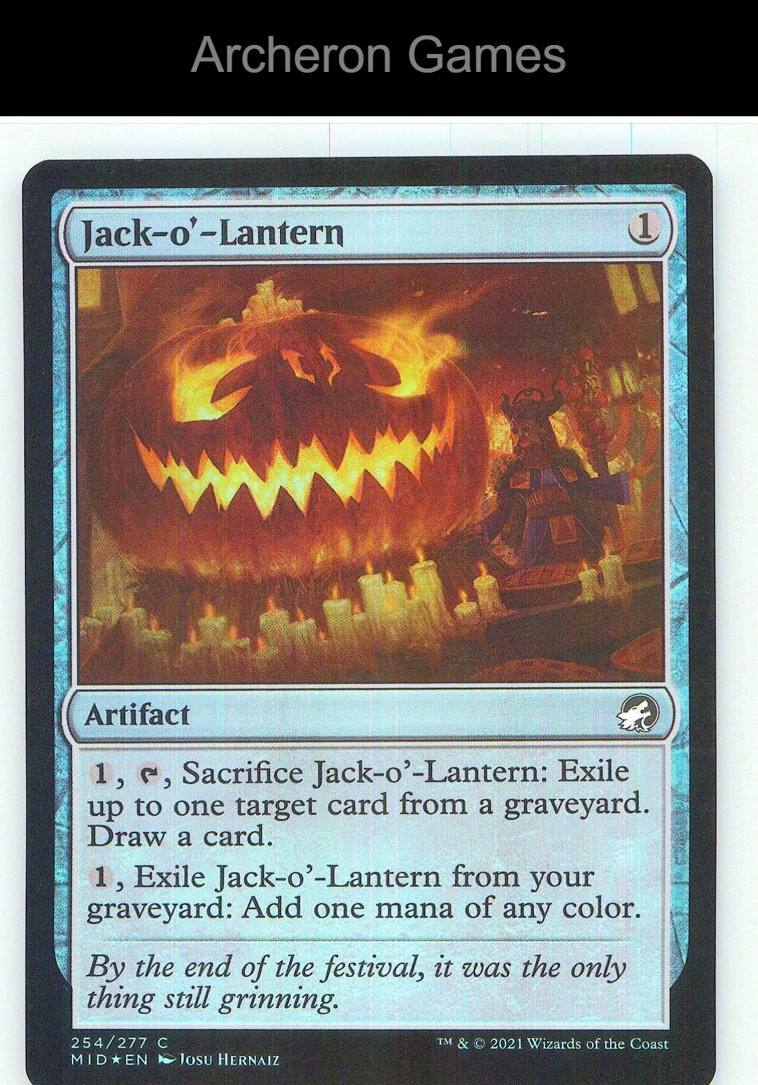 Jack-o'-Lantern MID 254 C MTG Card NM/EX+ Foil
