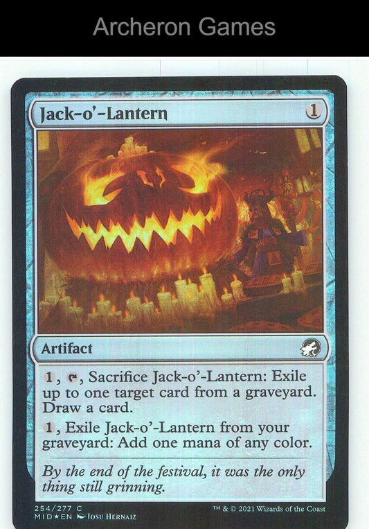Jack-o'-Lantern MID 254 C MTG Card NM/EX+ Foil