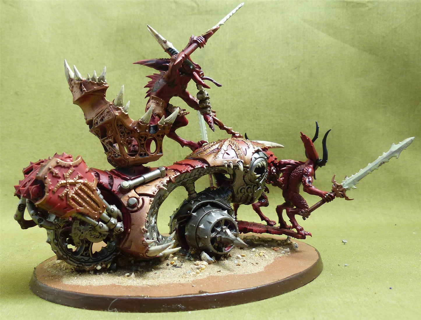 Rendmaster Herald of Khorne on Blood Throne painted - Chaos Daemons - Warhammer 40K #JZ